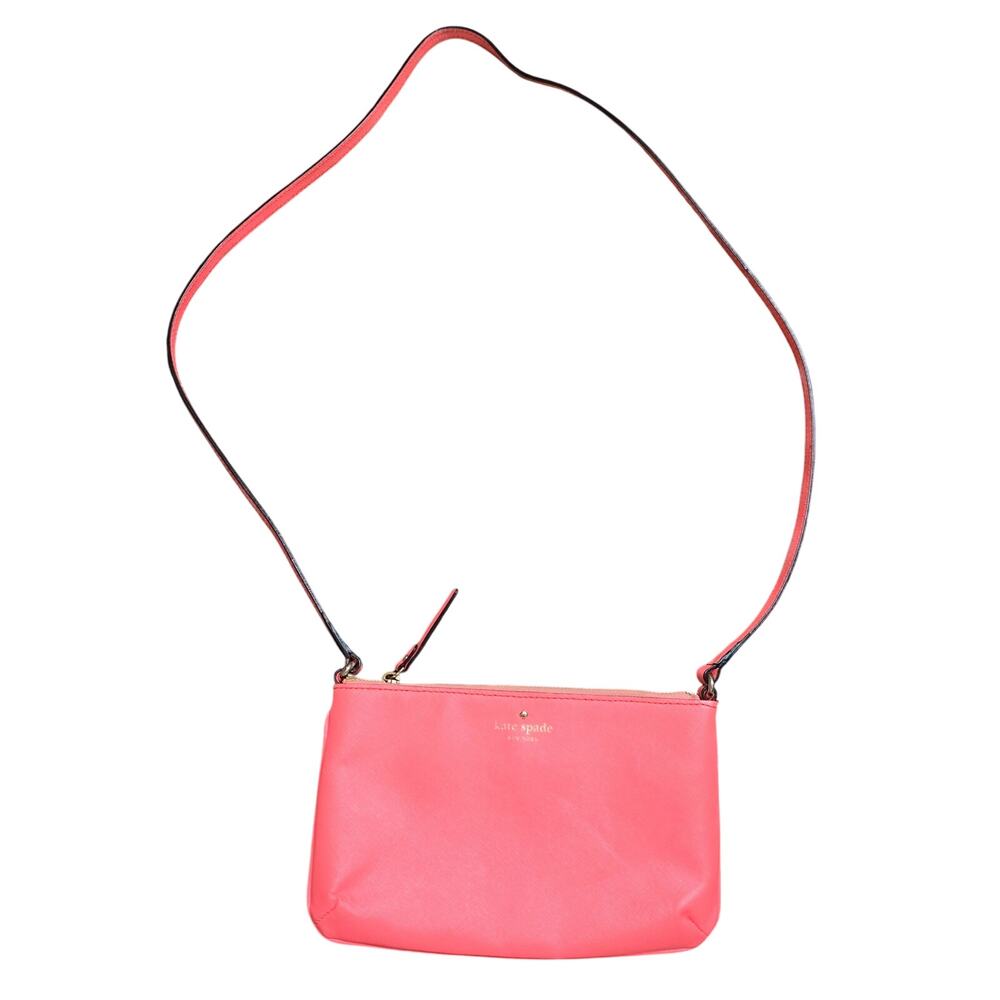 Kate Spade New York Mikas Pond Janelle Crossbody Bag Coral Gold Travel Small